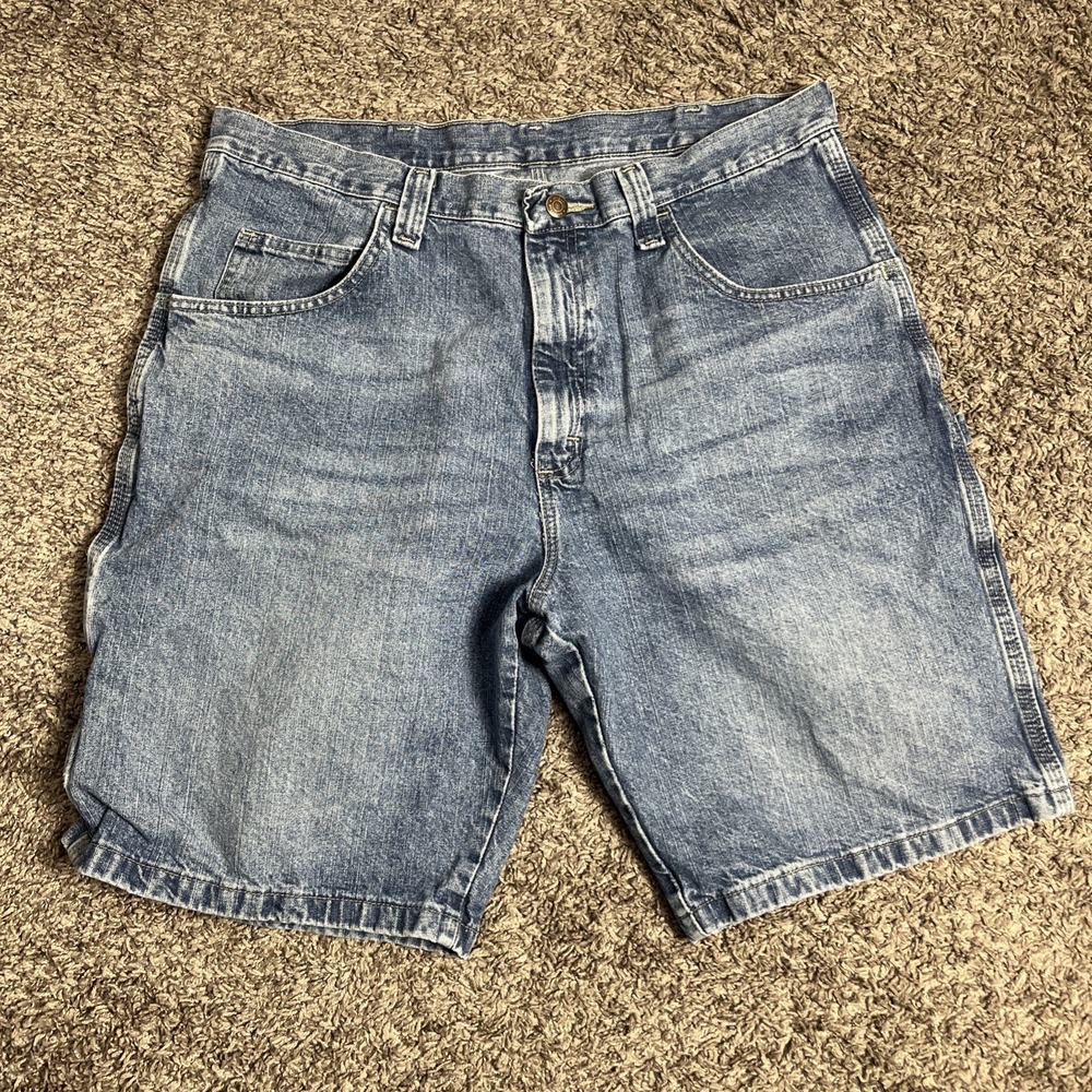 Y2K Baggy Wide Leg Carpenter Jorts Mens 34 Relaxed Denim Shorts